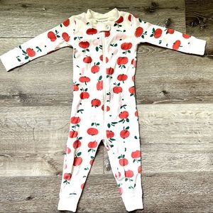 Hanna Andersson zip up footless pajamas organic cotton